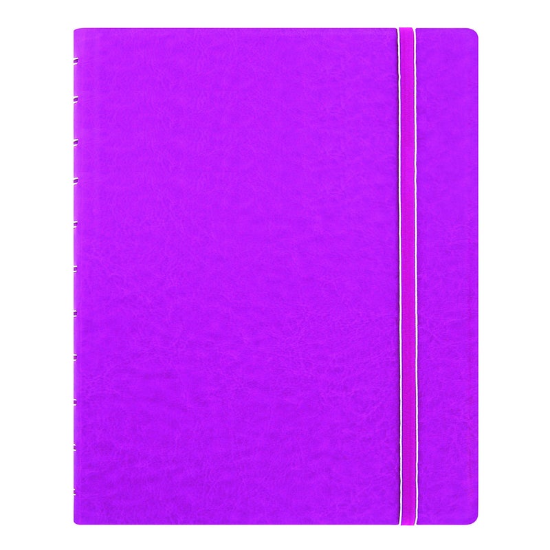 Filofax REFILLABLE NOTEBOOK CLASSIC, 10.8" x 8.5" Fuchsia - Elegant leather-look cover with moveable pages - Elastic closure, index, pocket and page marker (B115105U), Letter Size - Image 1